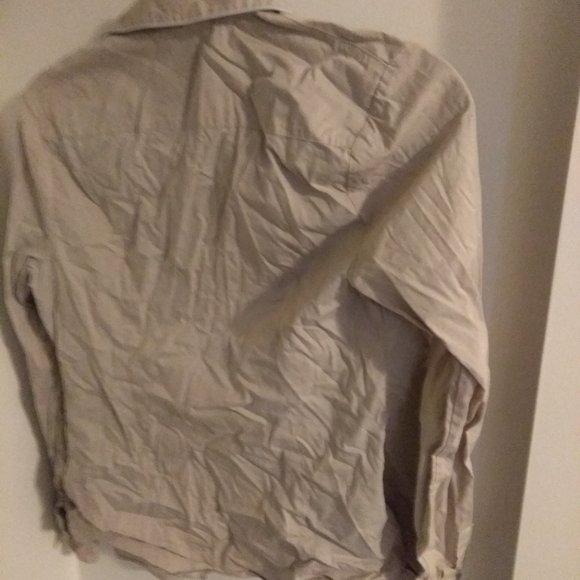 2 Beige Le Chateau Dress Shirts (One NWT) - Picture 2 of 6